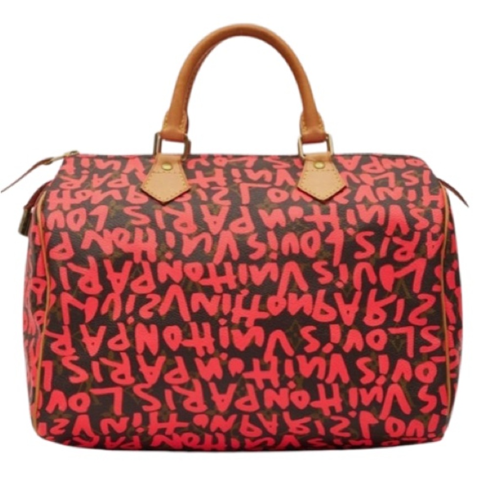 Louis Vuitton Stephen Sprouse Graffiti Speedy 30 In Fuschia